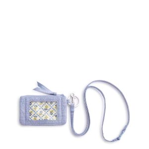 Women's Premium Cotton Zip ID Pouch with Breakaway Lanyard