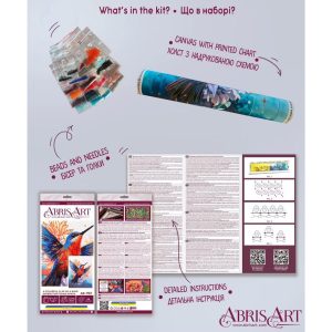 Art Bead Embroidery Kit A colorful flap of a wing AB-901