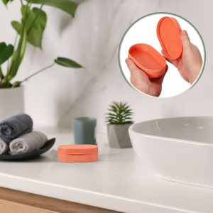 Portable Plastic Soap Case, Travel Soap Dish with Lid Sealed Waterproof