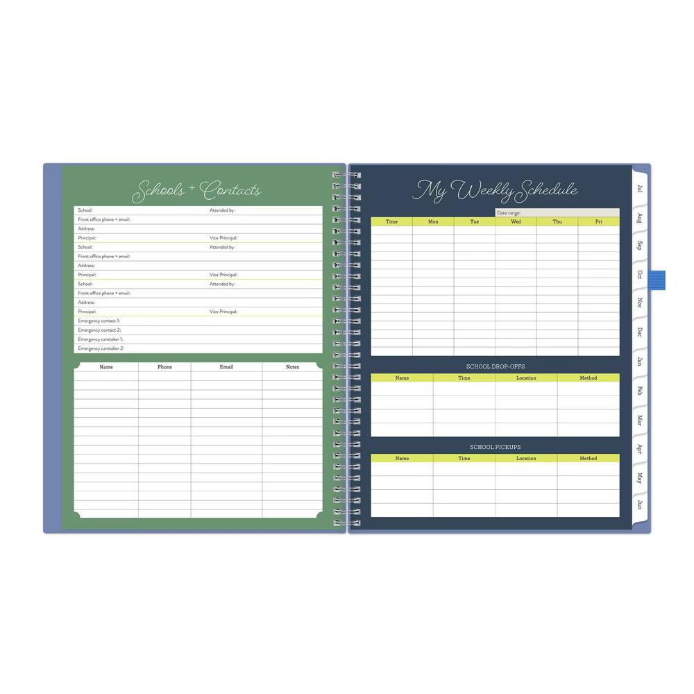 Blue Sky Your Year Parent Weekly/Monthly Planner Wirebound 8.5"x11" Blue Plans - Image 18