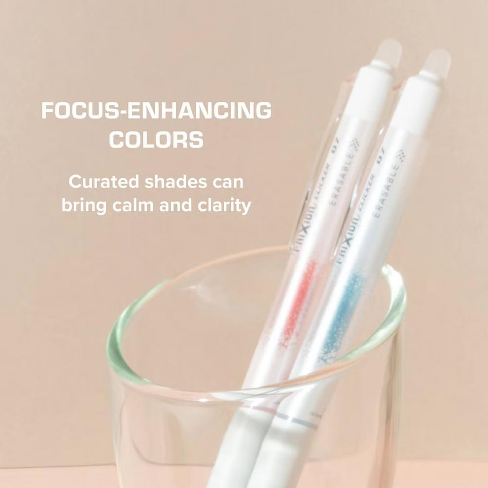 5pk FriXion Aura Erasable Gel Pens Fine Point 0.7mm Multicolored Ink - Image 7