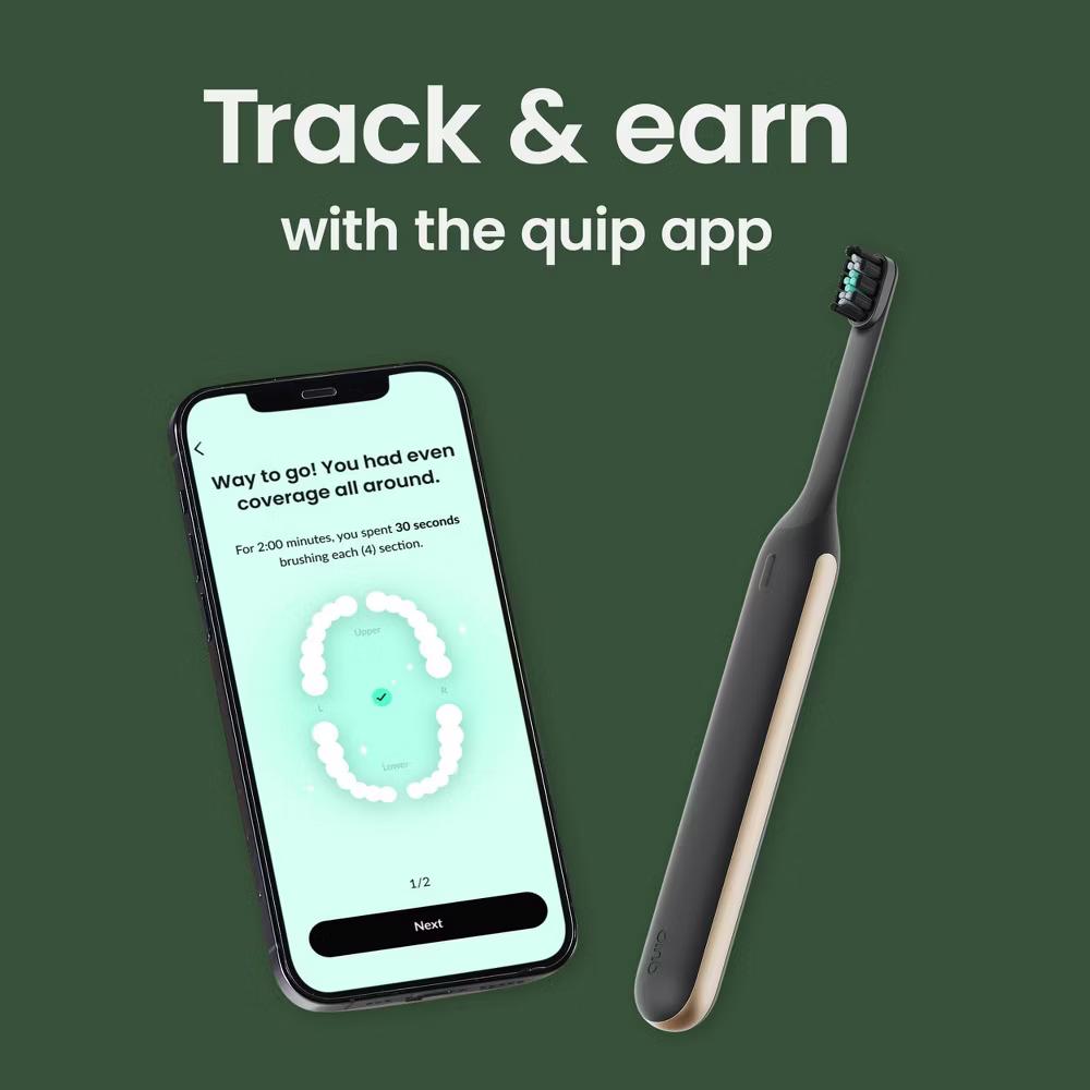 quip Ultra Next Generation Smart Sonic Electric Toothbrush with Travel Case - Image 20