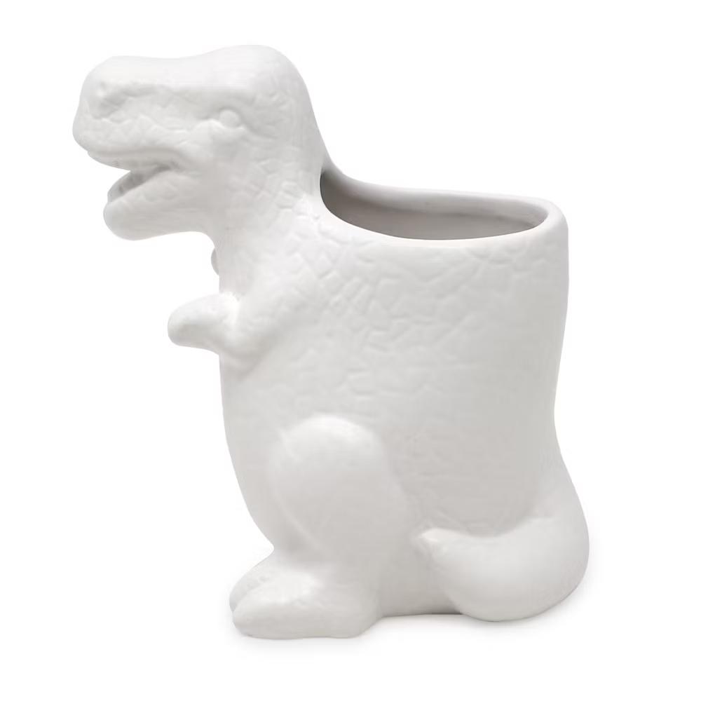 Isaac Jacobs Dinosaur Ceramic Cup, Toothbrush Holder - Multi-Purpose Organizer for Toiletries, Bathroom, Kitchen, and Crafts - Image 23