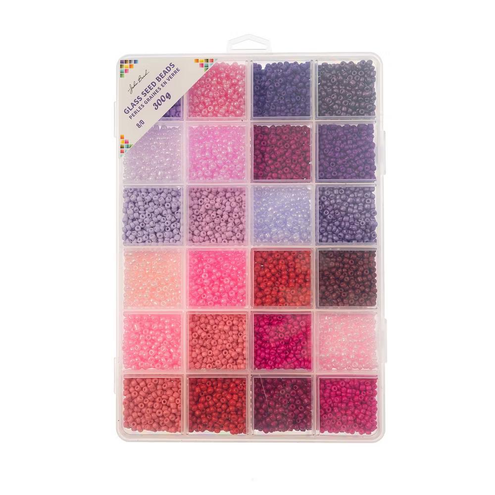 12500pcs Assorted Glass Seed Beads 8/0, 24 Colors Royal Blush Palette Palette Round Bead for DIY Crafts Jewelry Making Bead Box - Image 4