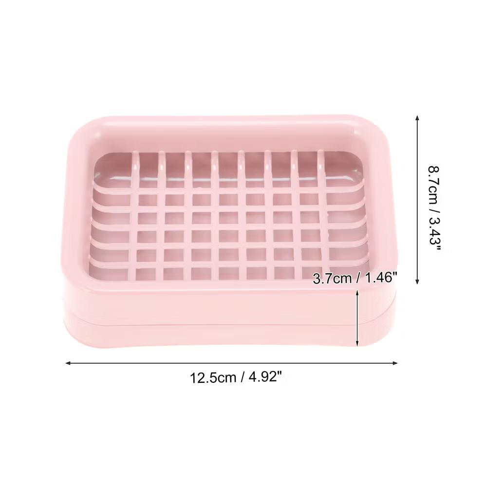 Double Layer Grid Soap Dish 1 Pc - Image 14