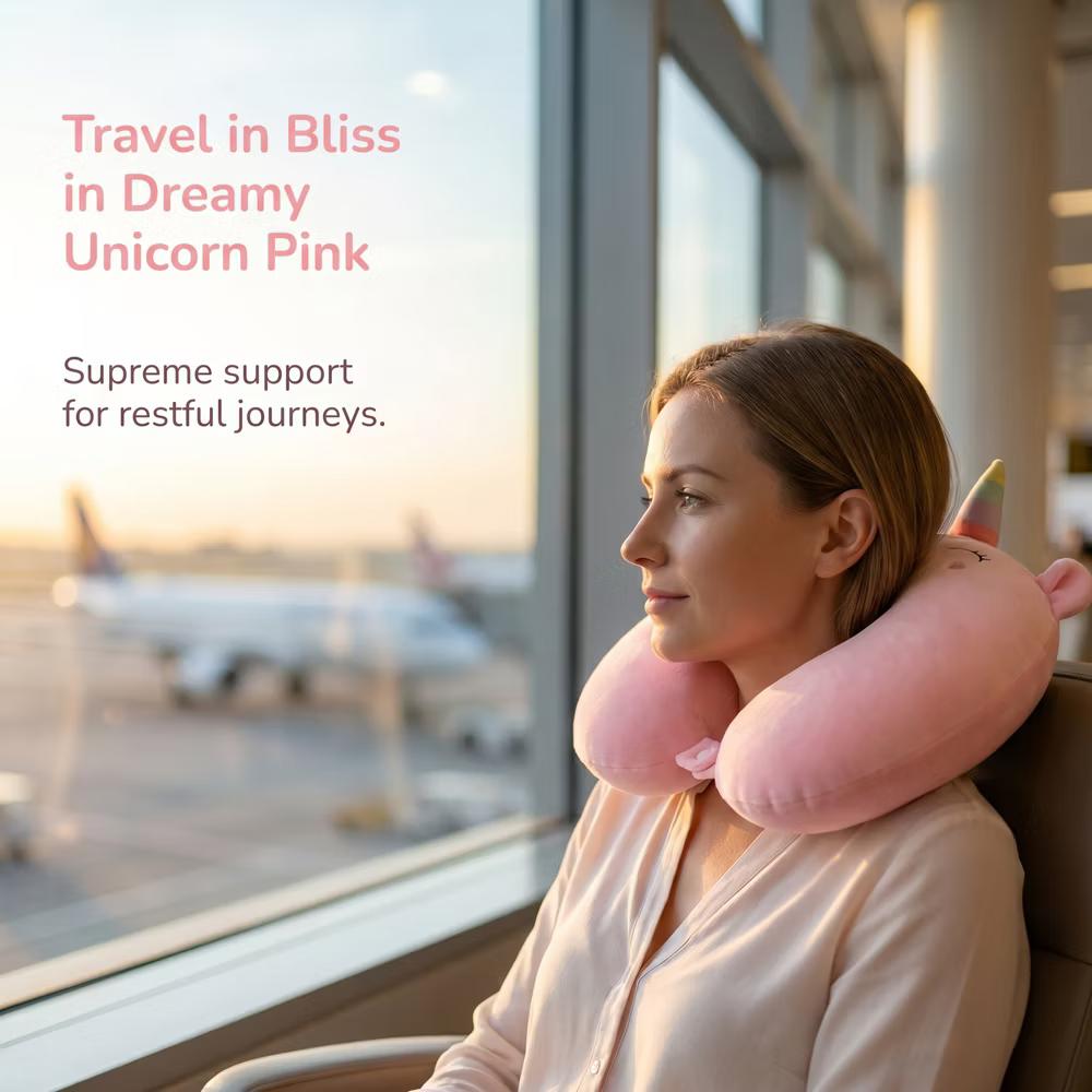 U-Shape Memory Foam Portable Traveling Travel Neck Pillows 12x12in 1 Pc - Image 28