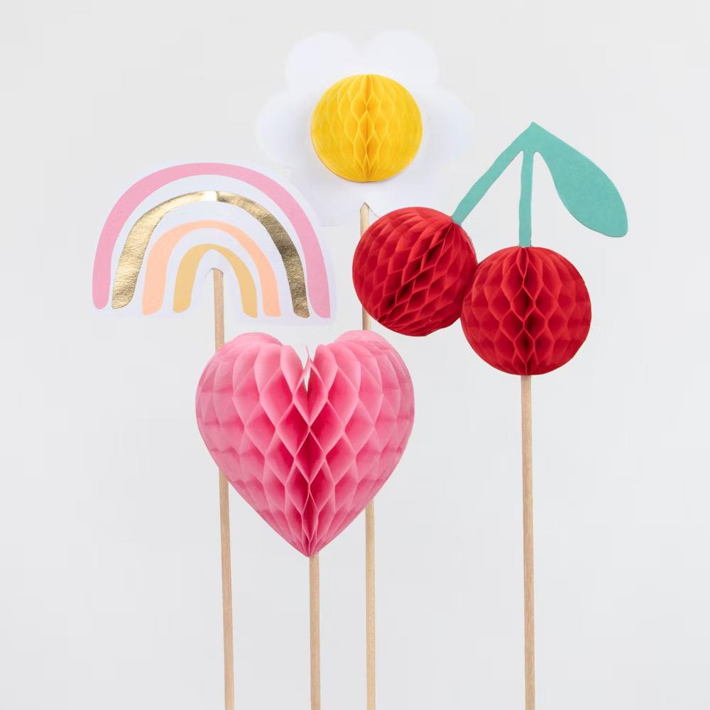 Happy Icons Cake Toppers (Pack of 4) - Image 2