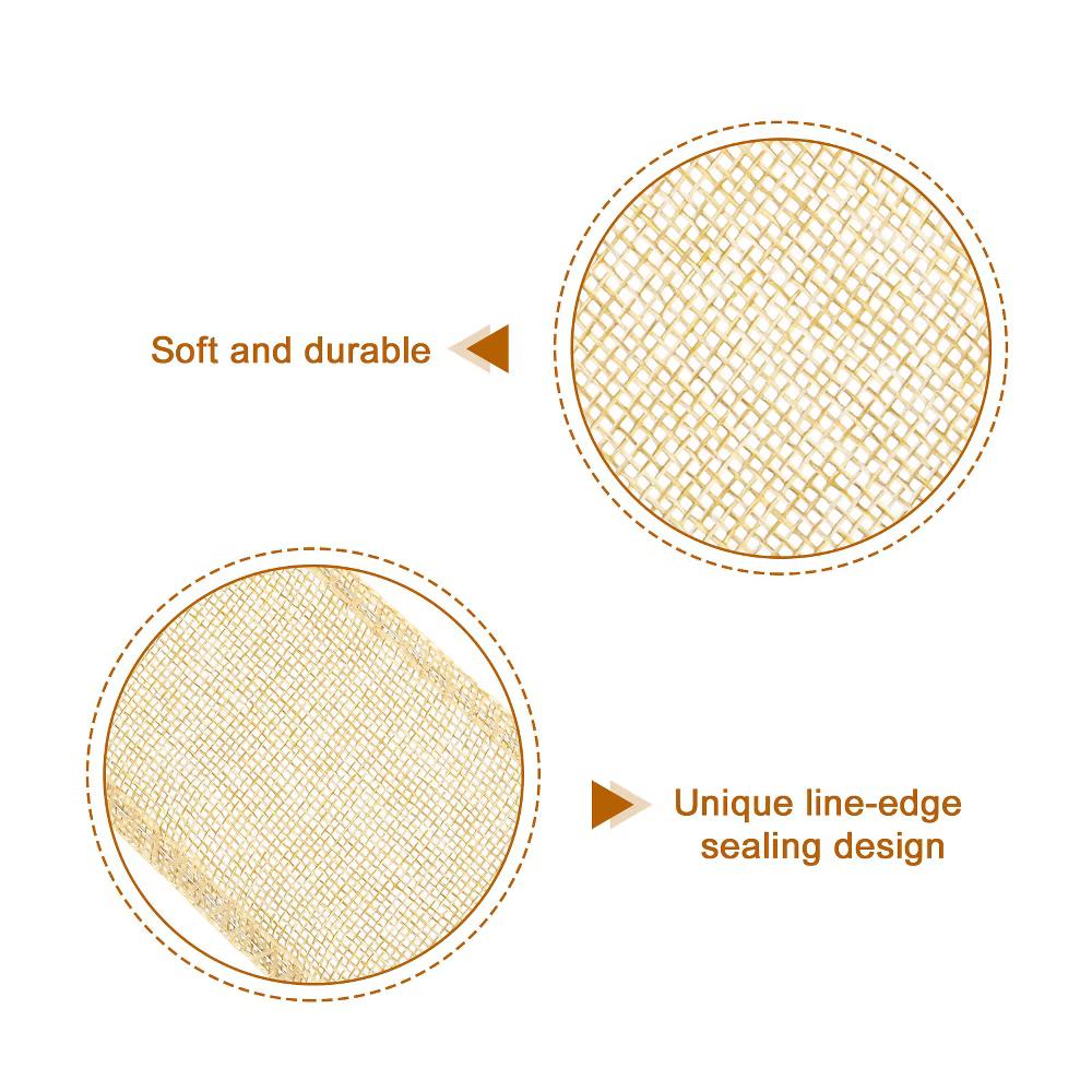 DIY Crafts Home Decor Wreath Natural Burlap Wired Ribbons - Image 16