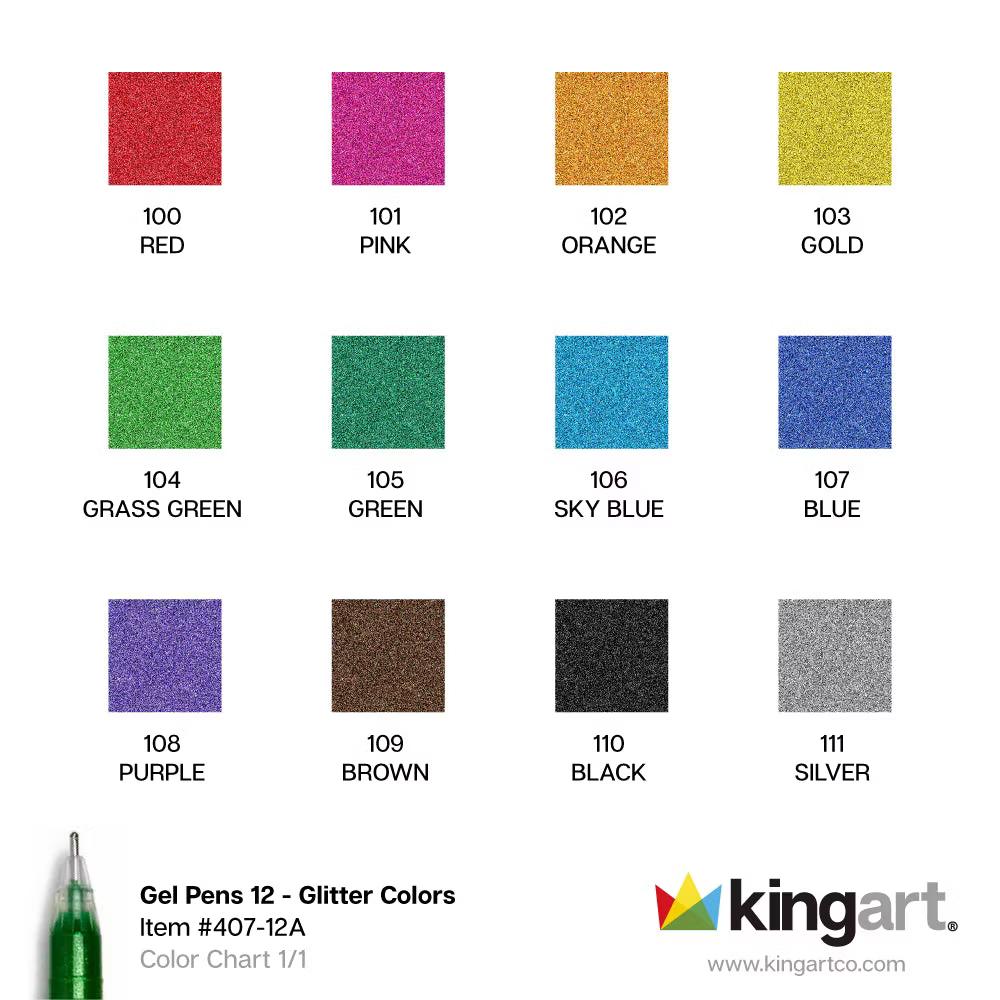 Gel Pens 12 Glitter Colors - Image 12
