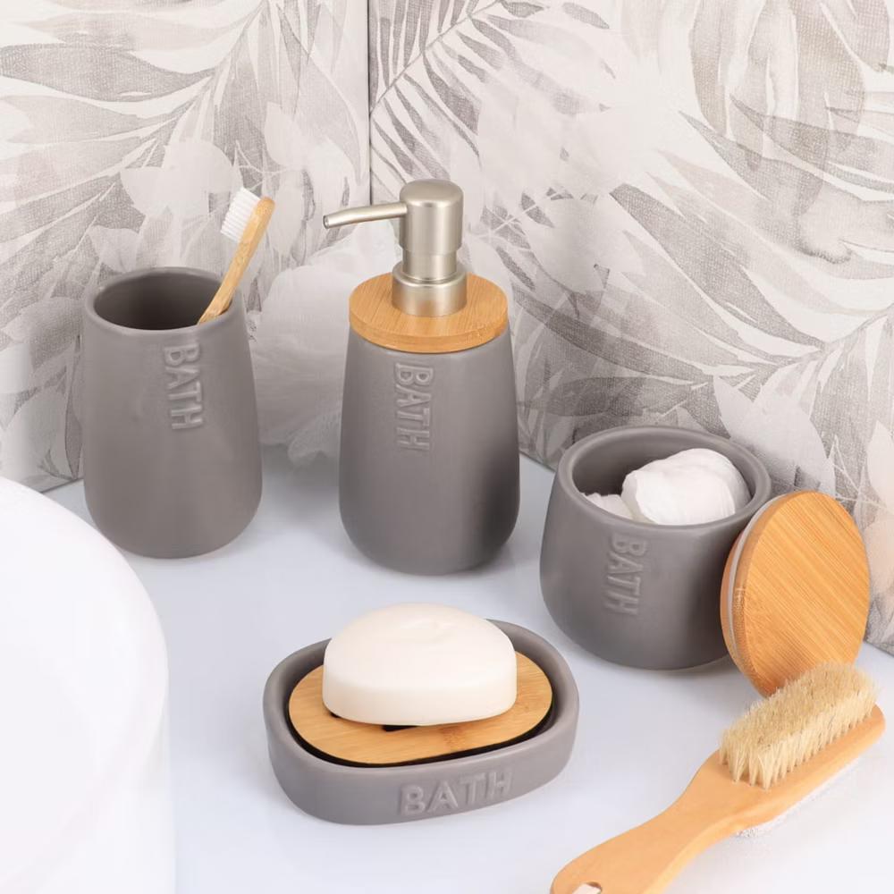 French Home Goods Dolomite Cotton Box with Bamboo Lid - Stylish Storage for Bathroom & Vanity - Image 10
