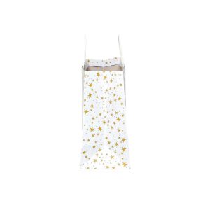 Large Foil Print Stars Gift Bag Cream/Gold