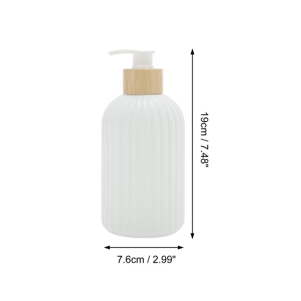 Durable Round Bottom Vertical Stripe Soap Dispenser 13.53oz 1 Pc - Image 8