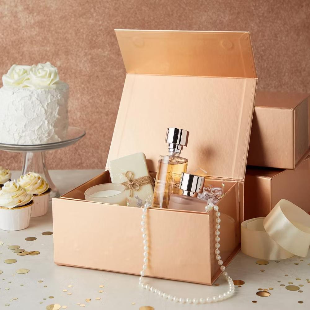 Stockroom Plus Bridesmaid Gift Boxes, Set of 6, Rose Gold, Magnetic Closure Gift Boxes for Wedding Favors, Jewelry & Bridesmaid Gifts - Image 6