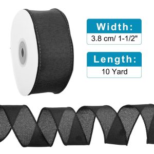 Polyester Wired Natural Color Wired Edge Ribbon