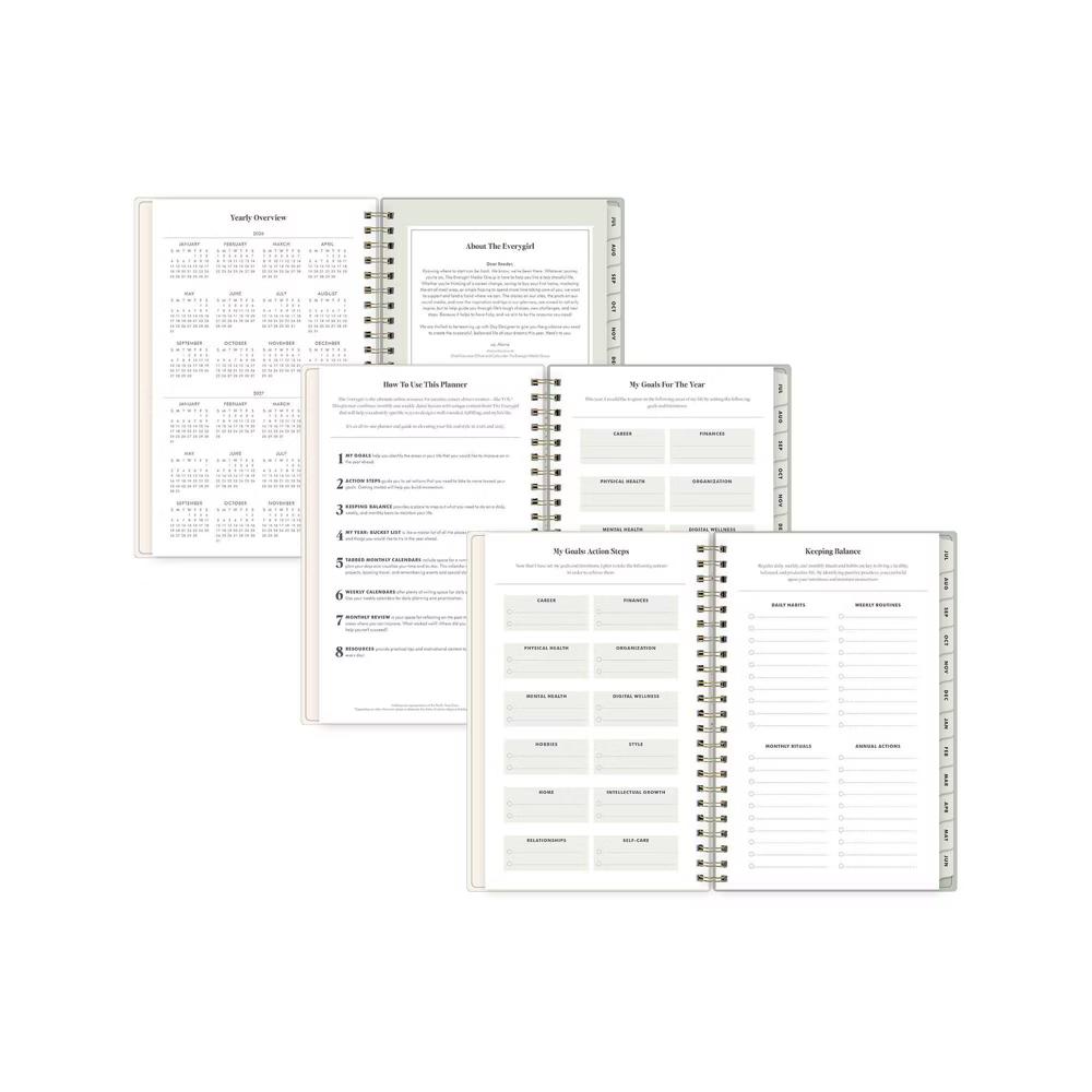 The Everygirl 5"x8" 2026-2027 Weekly/Monthly Planner Cotswold Cream Safety Wirebound - Image 6