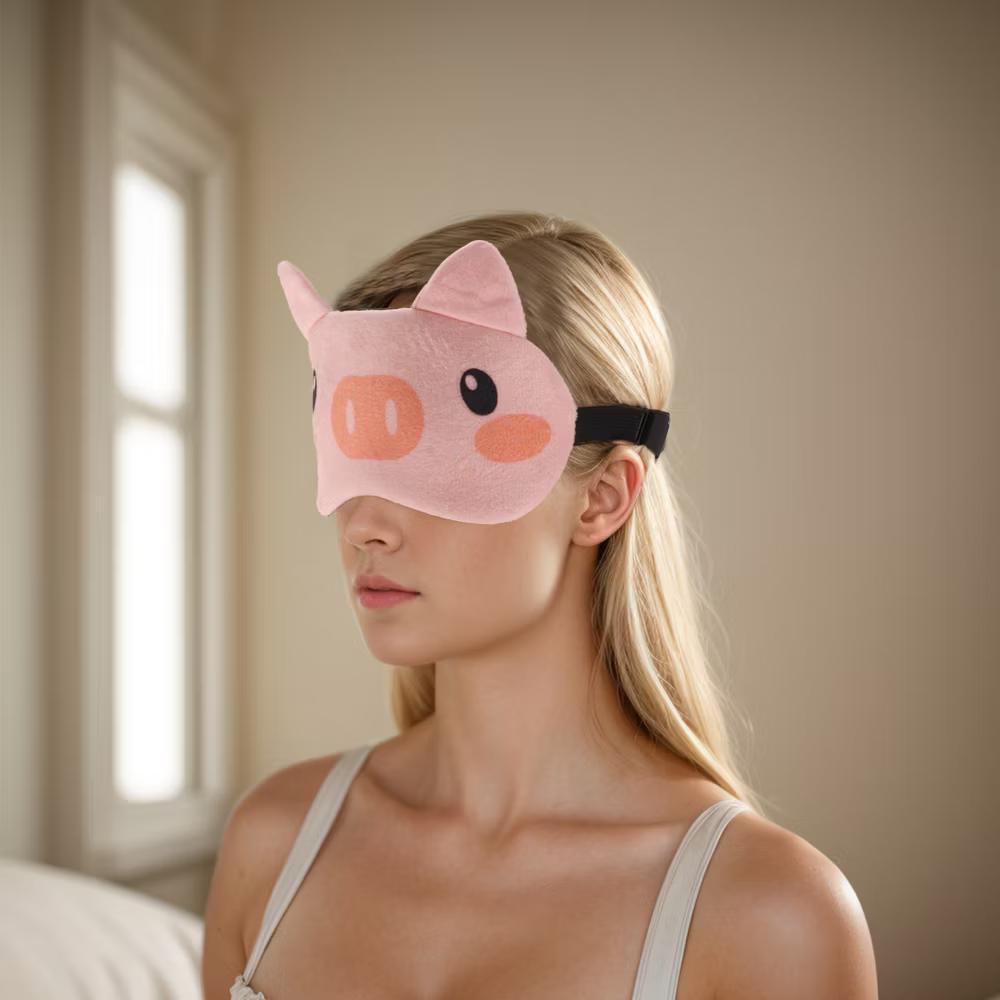 Soft Shy Pig Eyes Sleep Mask Pink 1 Pc - Image 6