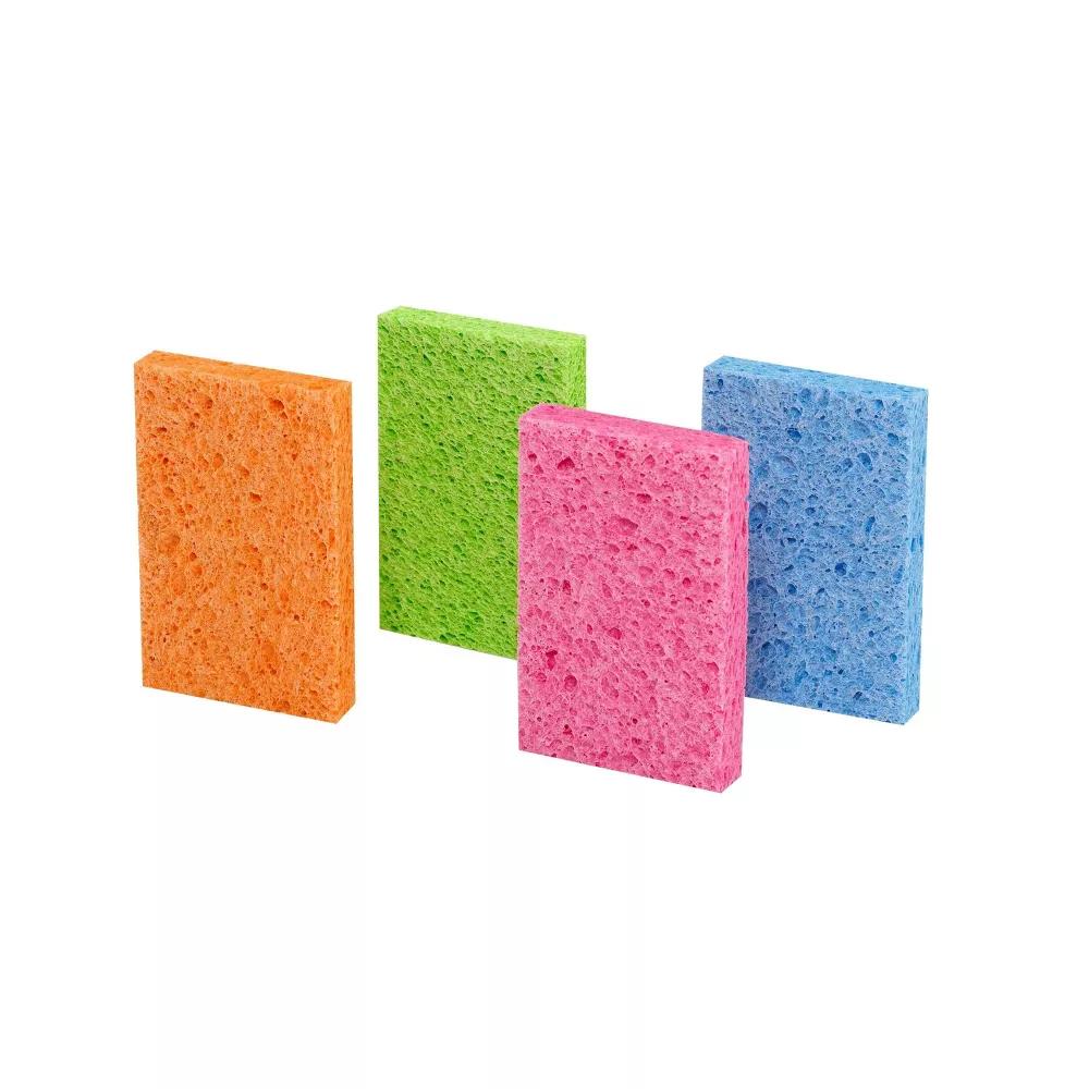 Multi-Purpose Sponges - 4pk: Cellulose Material, Cleaning Tools and Accessories
