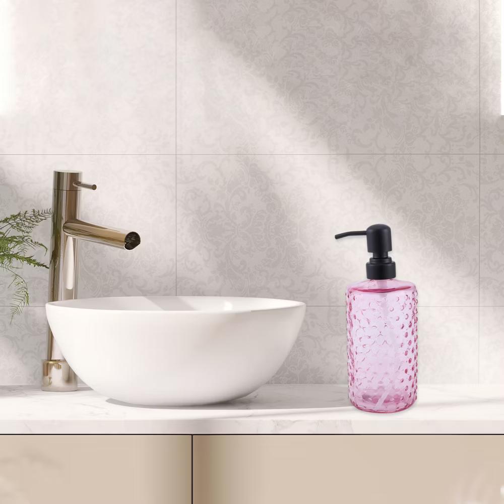 Elegant Polka Dot Pattern Soap Pump Dispenser for Bathroom 16.9oz 1 Pc - Image 54