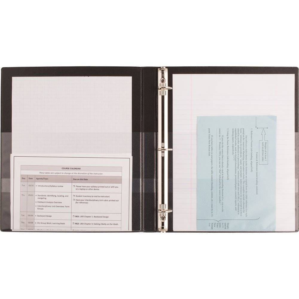0.5" Ring Binder Clear View Black - Half Inch, 120 Sheet Capacity, 4 Pockets, Hard Cover - Image 6