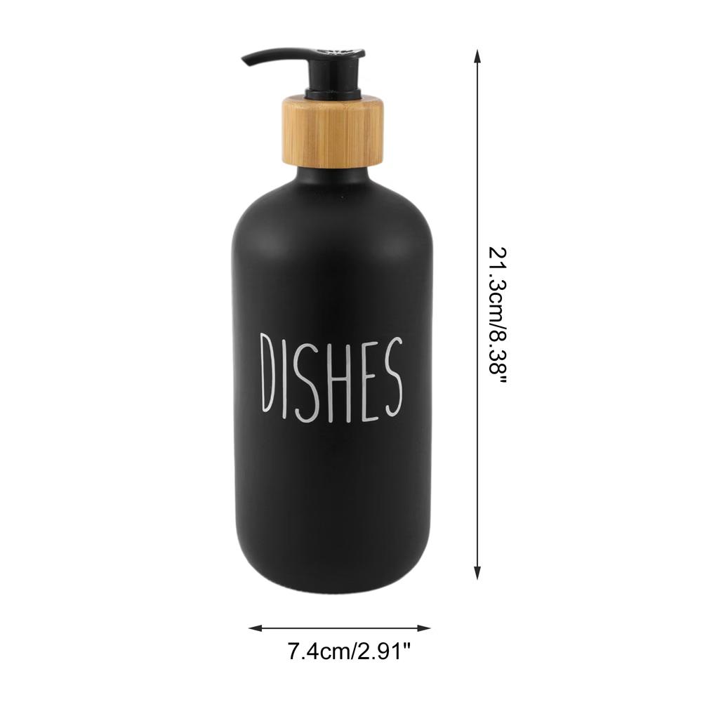 Elegant Contains the Letters DISHES Soap Pump Dispenser for Bathroom 16.9oz 1 Pc - Image 2