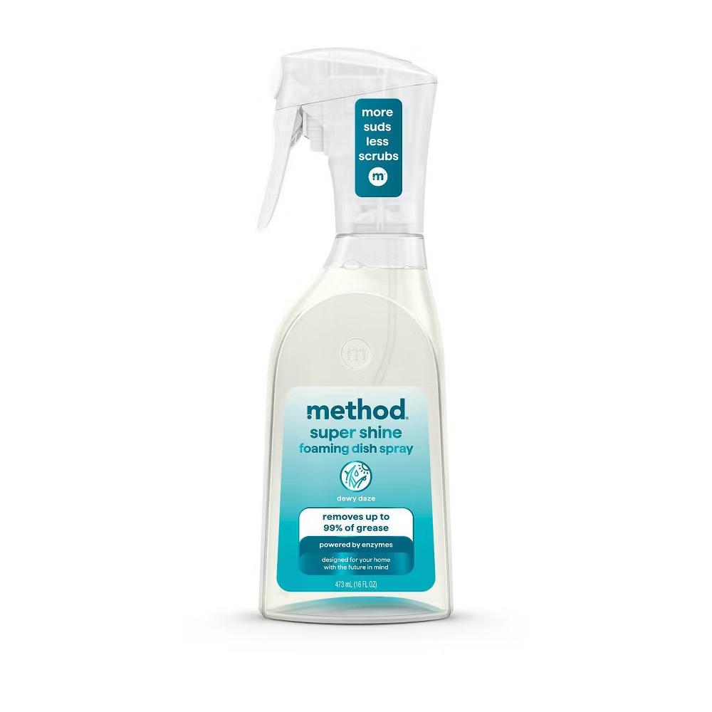 Method Super Shine Foaming Dish Spray Powered By Enzymes Dewy Daze - Image 9
