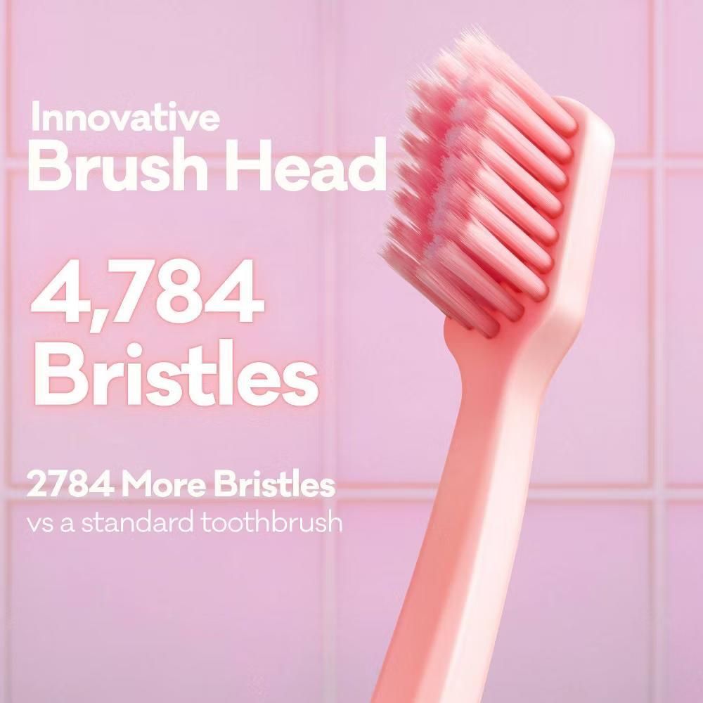 Pro Ultimate 100% Recycled Plastic Handle Gentle Care Toothbrushes - Ultra Soft - Green/Pink - 2ct - Image 6