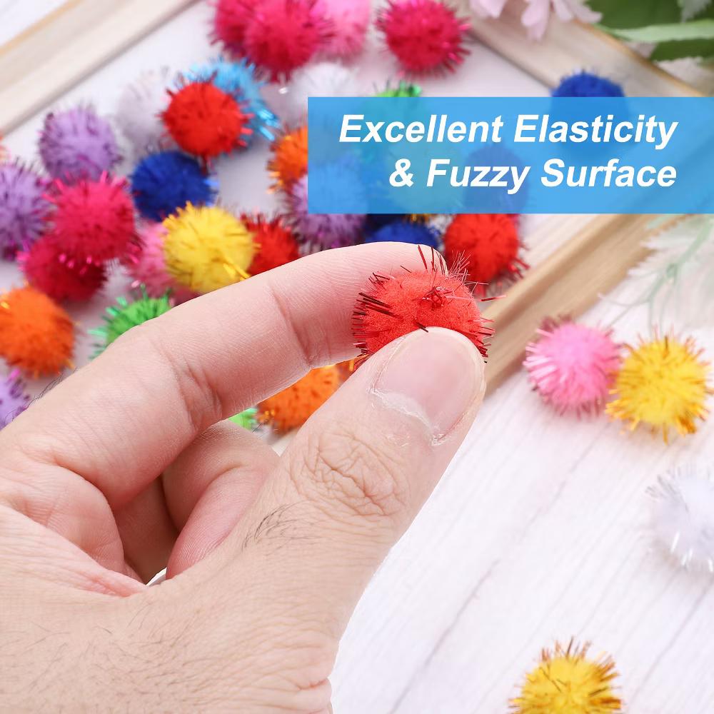Creative High Elastic Decoration Home Art Supplies Pom Poms 0.6" - Image 5