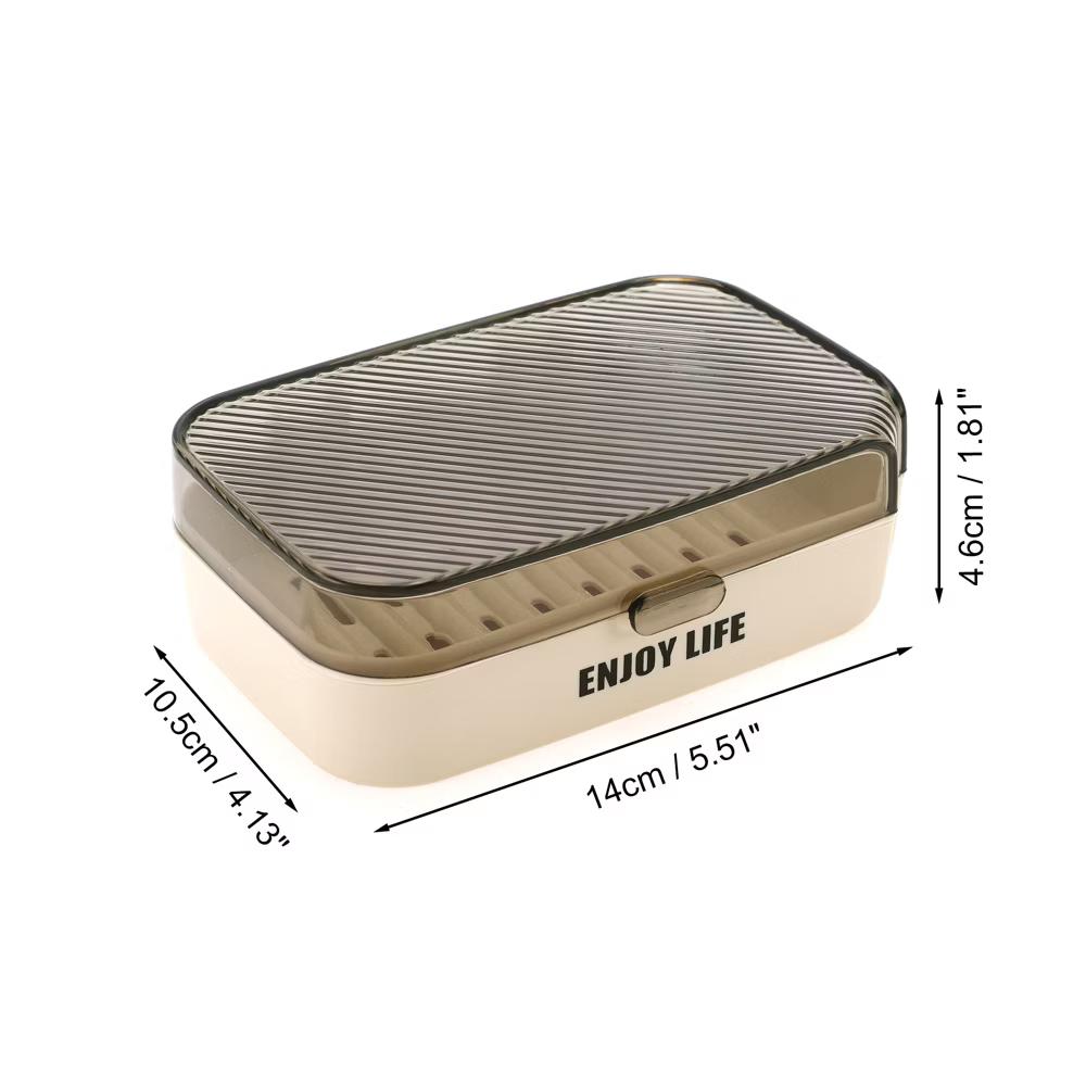 Soap Holder with Cover 5.51"x4.13"x1.81" 1 Pc - Image 4