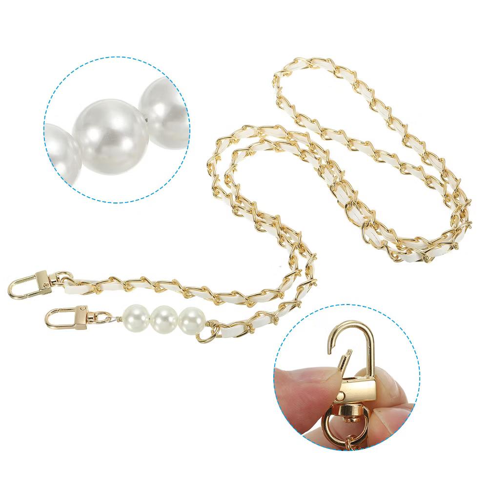 PU Leather Metal Adjustable Handbags Chain Strap Replacement - Image 9