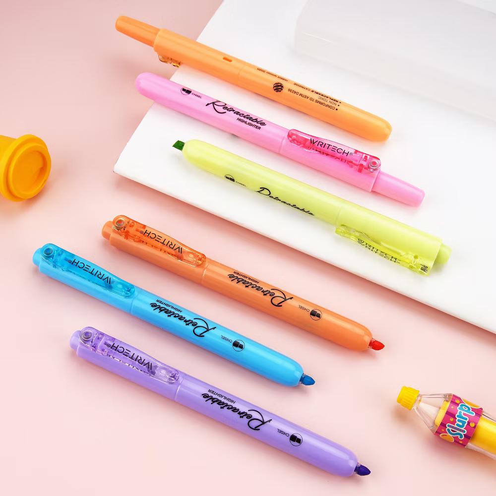 Retractable Highlighters, Pastel Colors, 6 Count - Image 5