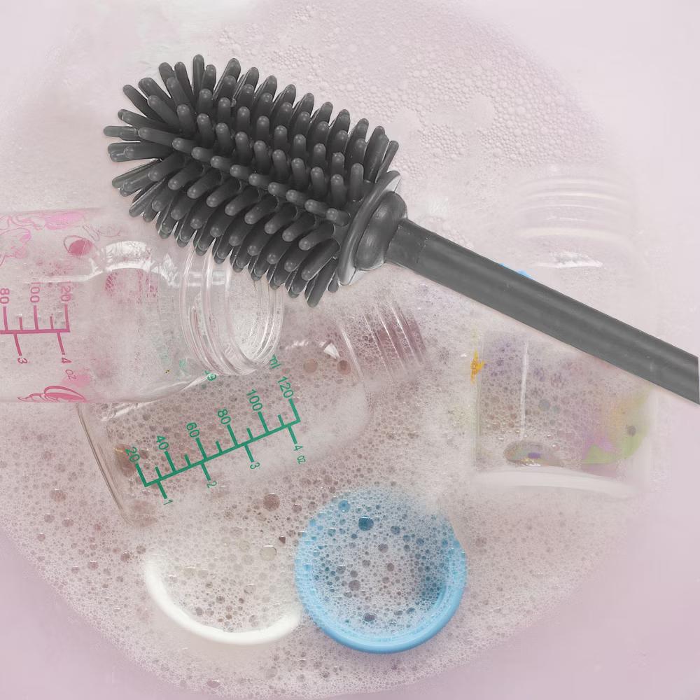 Silicone Bottle Brush with 2 Straw Brush for Cleaning Narrow Neck Containers Sport Bottles - Image 12