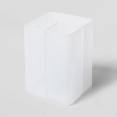 Plastic Pencil Holder Clear - Desk Organizer & Pencil Cup for Office & Stationery Organization - Image 3