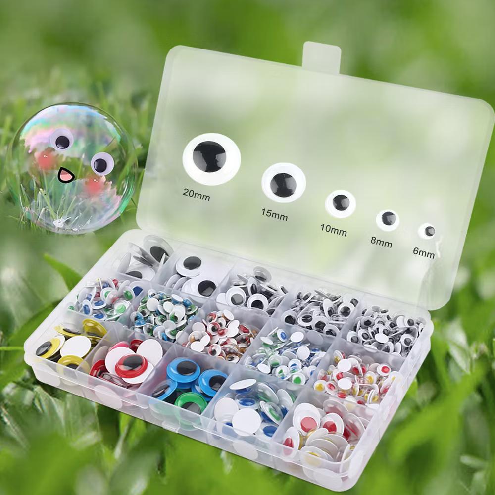 LotFancy 1100Pcs Googly Eyes Self Adhesive for Crafts, Plastic Wiggle Eyes Multi-Color - Image 9