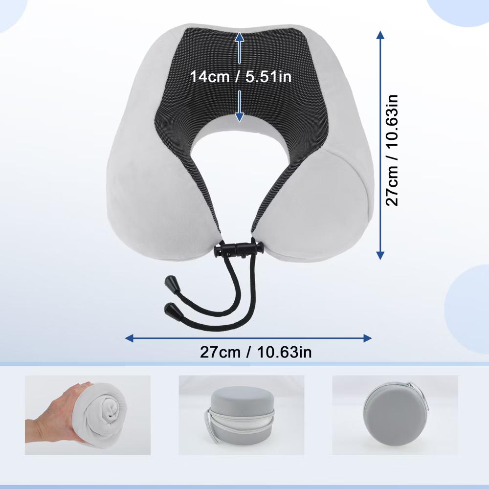 Neck Pillow for Airplane Travel 10.63 * 9.06 * 5.51 inches 1 Set - Image 4
