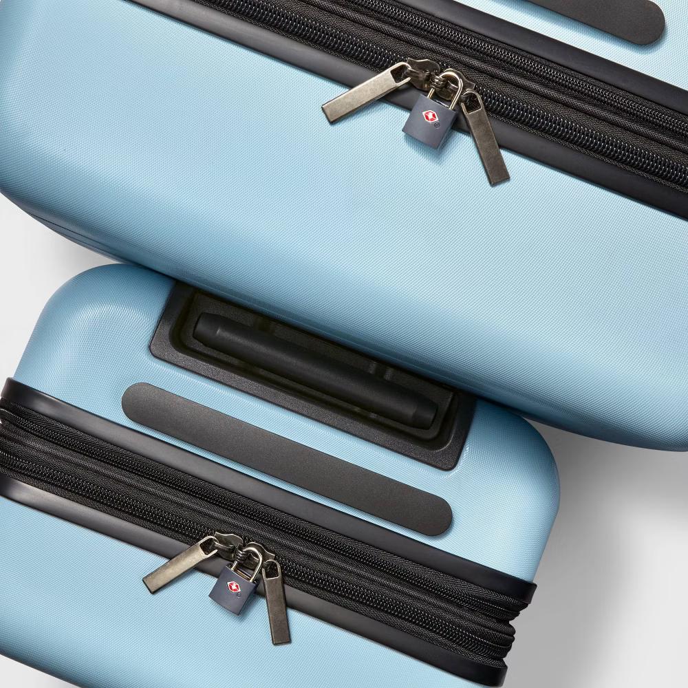2pk Key Luggage Lock Gray - Solid Metal Travel Accessories