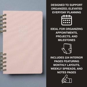 15 Month 2026-2027 5" 8" Monthly/Weekly Planner - Powder Pink