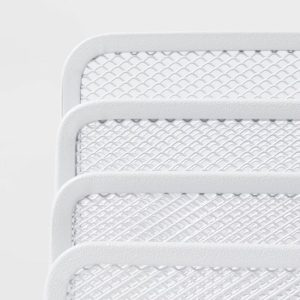 Mesh Letter Sorter White - Steel File & Letter Organizer, Holder, Tray, No Assembly Required