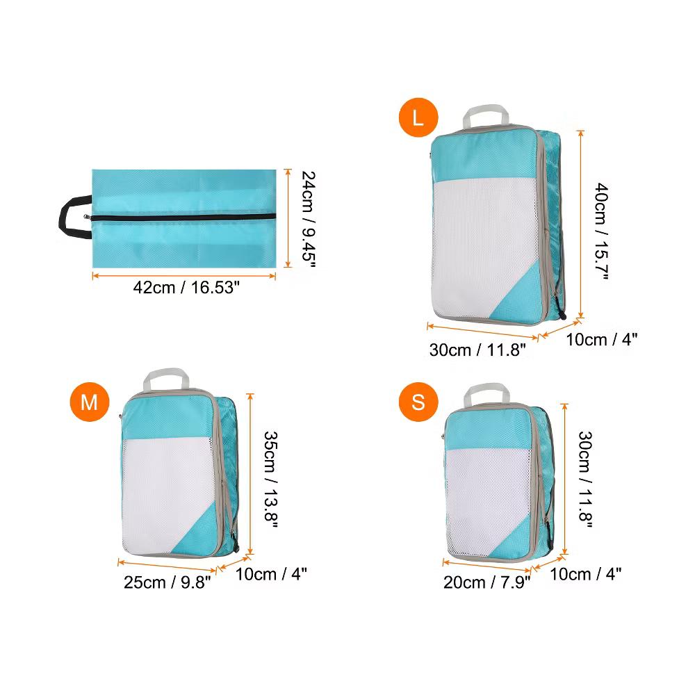 Suitcases Compression Packing Cube Waterproof Travel Luggage Organizers Bag 3 Pcs - Image 15