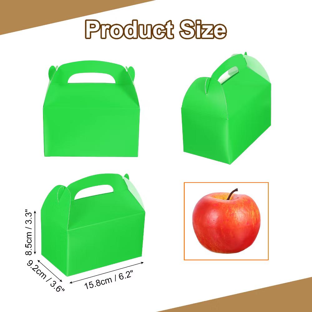 Weddings Christmas Sturdy Structure Gift Wrap Box Favor Box with Handles 16 Pcs - Image 4
