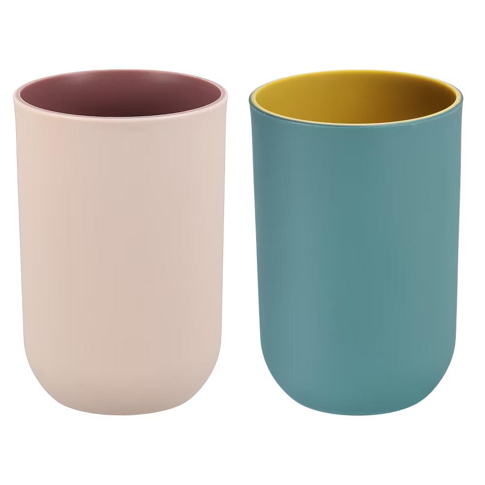 Reusable Plastic Practical Gift Toothbrush Cups 2.6 2.6 4.1 Inch 2 Pcs - Image 20
