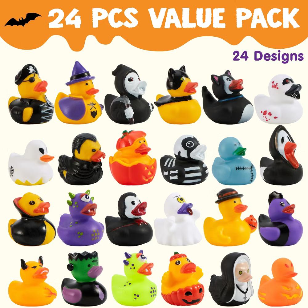 Halloween Party Supplies, Rubber Ducks Party Toys for Halloween Goodie Bag Fillers Decorations School Classroom Game Prizes Baby Bath Toy - Image 31