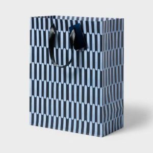 Medium Striped Gift Bag Navy/Blue
