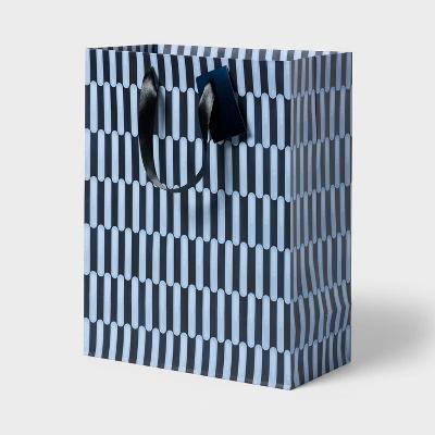 Medium Striped Gift Bag Navy/Blue