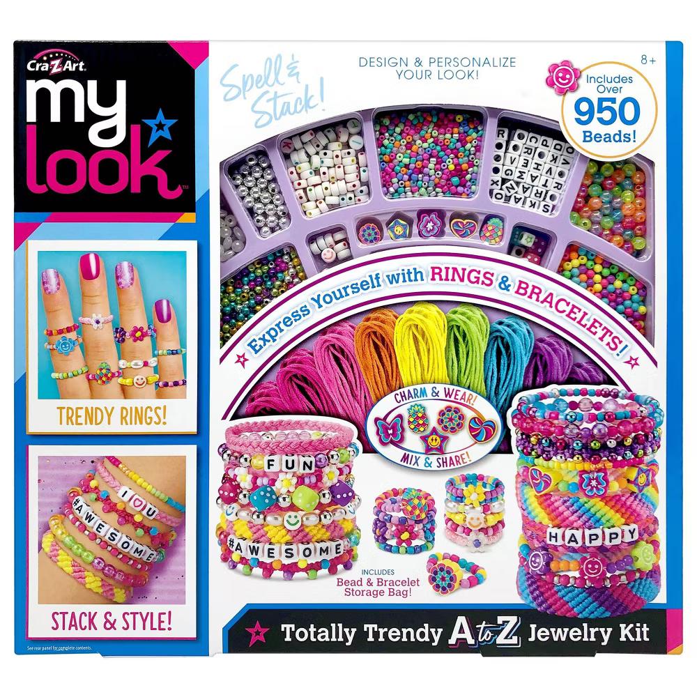 My Look A to Z Jewelry Kit: Creative Thinking Craft, Includes Beads & Elastic Cord