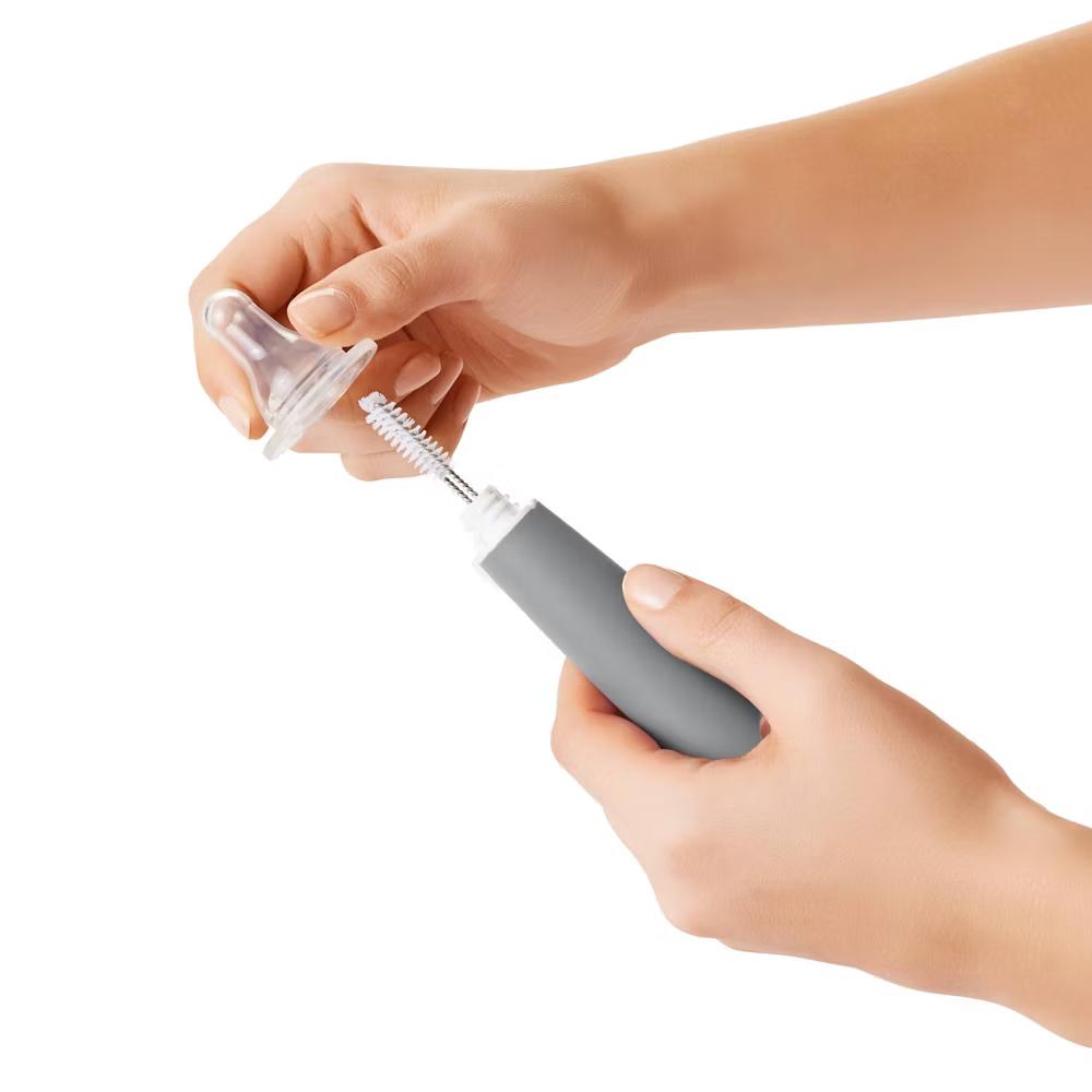 Tot Bottle Brush with Stand - Gray: Cleaning Tools and Accessories - Image 6