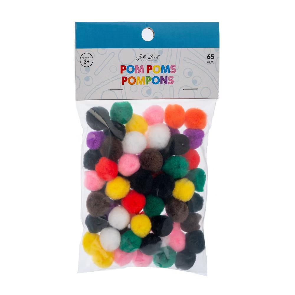 65ct 0.5in Mini Pom Poms for DIY Arts and Crafts, Tiny Acrylic Poms Craft Embellishments - Image 8