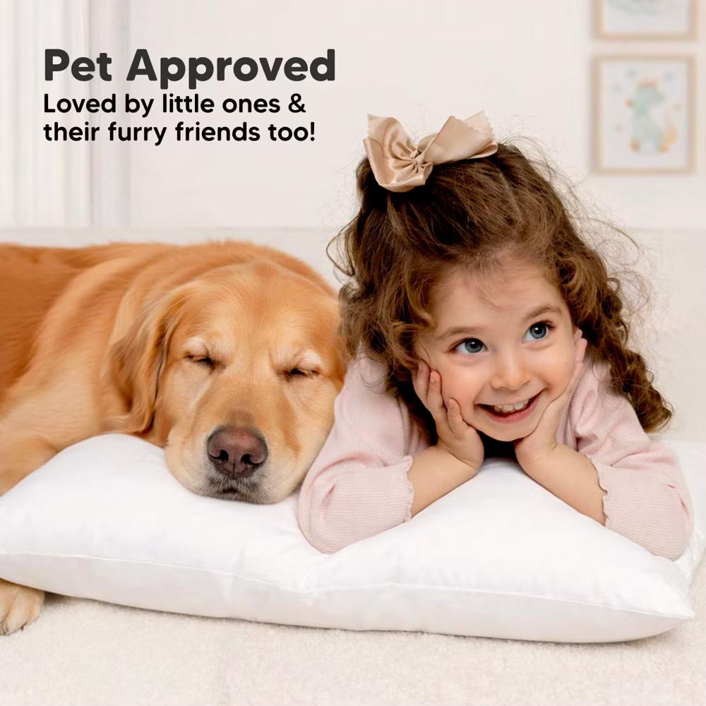 Jumbo Toddler Pillow with Pillowcase, 14X20 Soft Organic Toddler Pillows for Sleeping, Kids Travel Pillow - Image 69