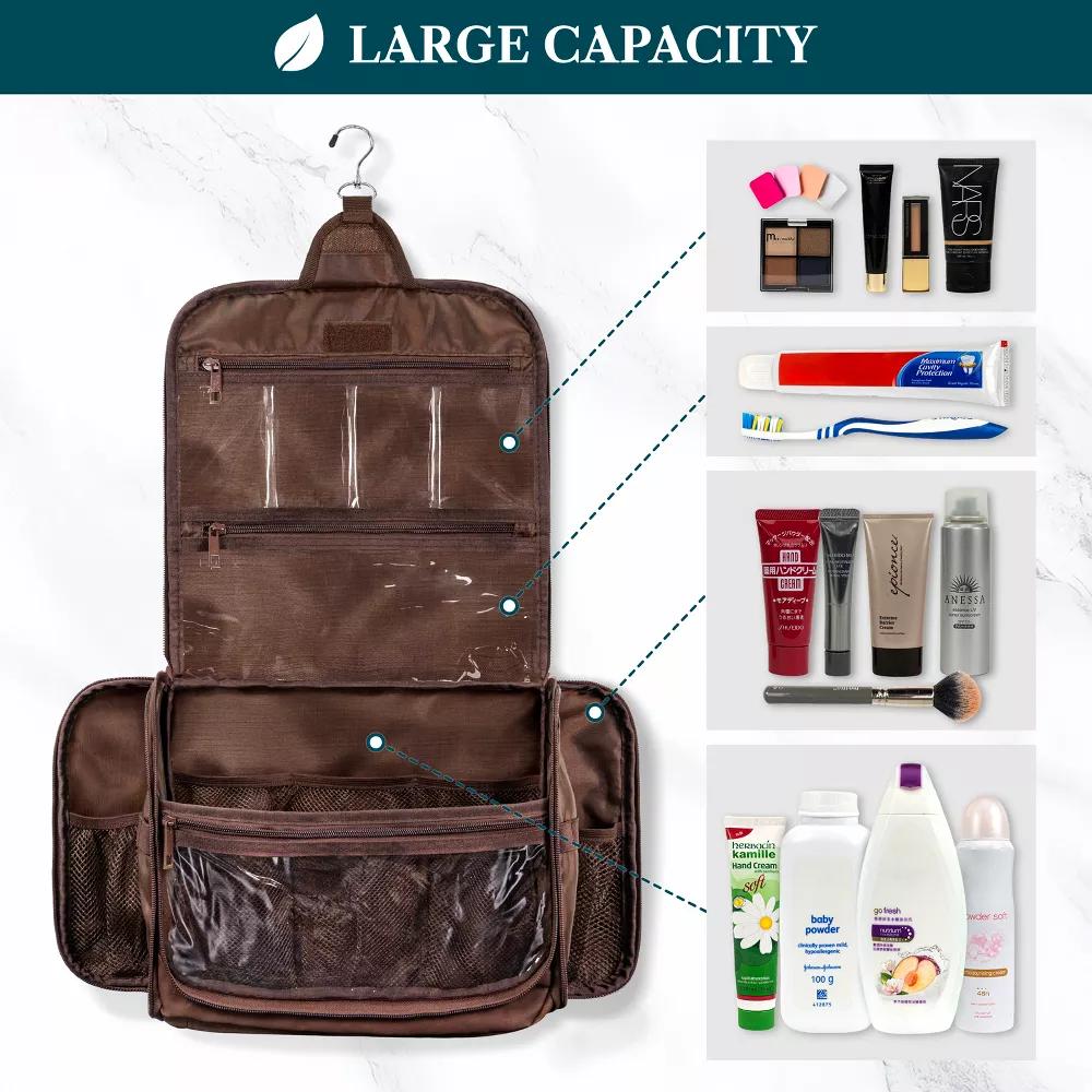 Large Hanging Toiletry Bag, Travel Women Men Cosmetic Organizer, Water Resistant Makeup Accessories Essentials Kit - Image 22