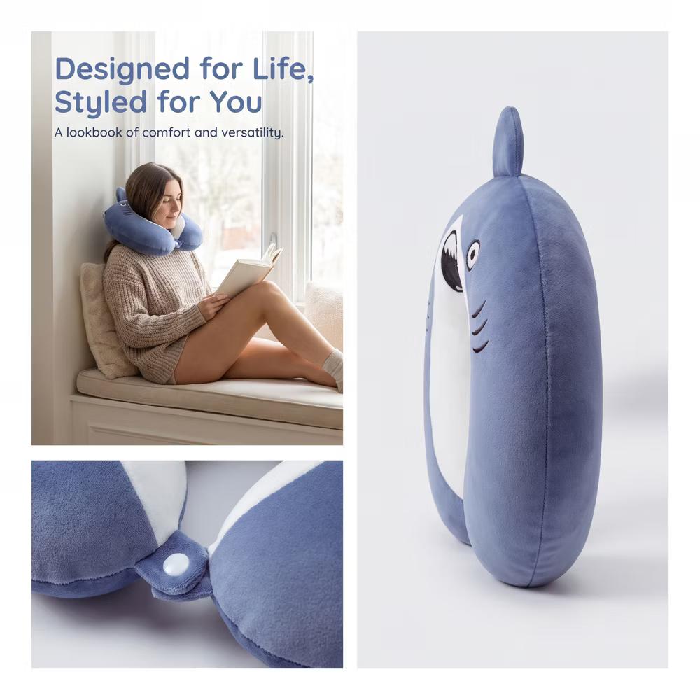 U-Shape Memory Foam Portable Traveling Travel Neck Pillows 12x12in 1 Pc - Image 4