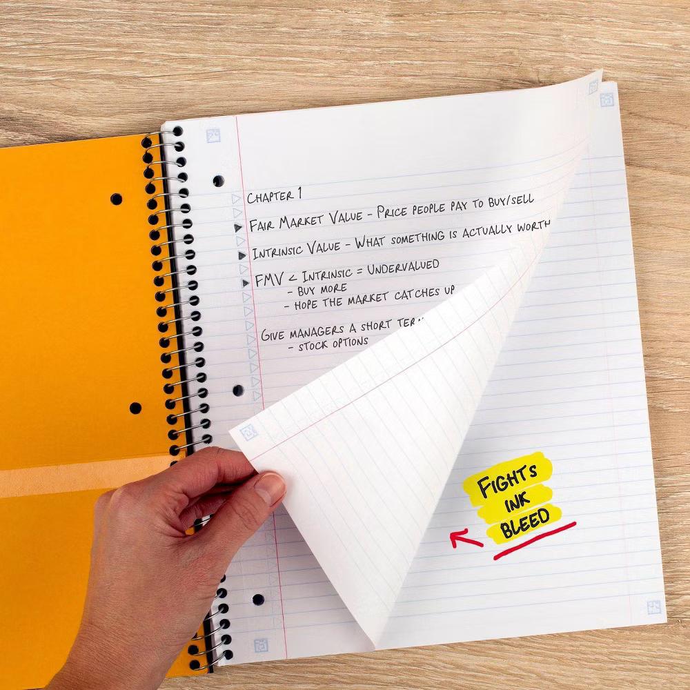 Five Star 8.5"x11" 1 Subject College Ruled Notebook Fire Red 100 Pages - Image 2